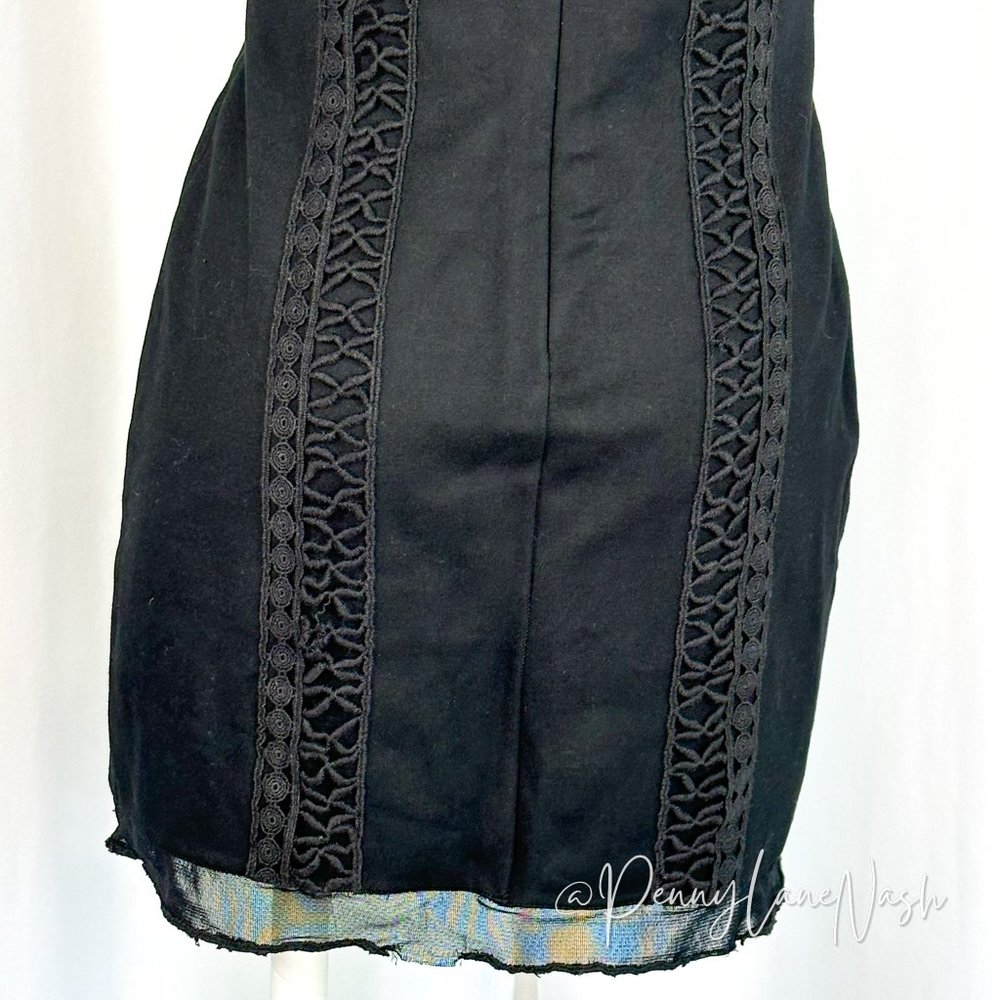 Free People Sky Scraper Crochet Bodycon Mini Dress Black - Picture 12 of 13